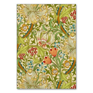 Numeração De Mesa William Morris Ouro Lily Vintage Pré-Raphaelite