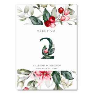 Numeração De Mesa Winter Berry Quadro n.o 2