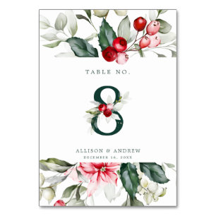 Numeração De Mesa Winter Berry   Quadro n.o 8