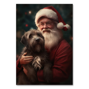 Numeração De Mesa Wirehaired Pointing Griffon Papai Noel Natal
