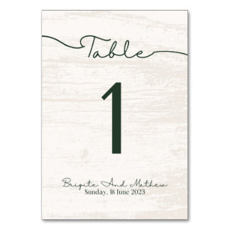 Numeração De Mesa Woody Modern Mesa Card