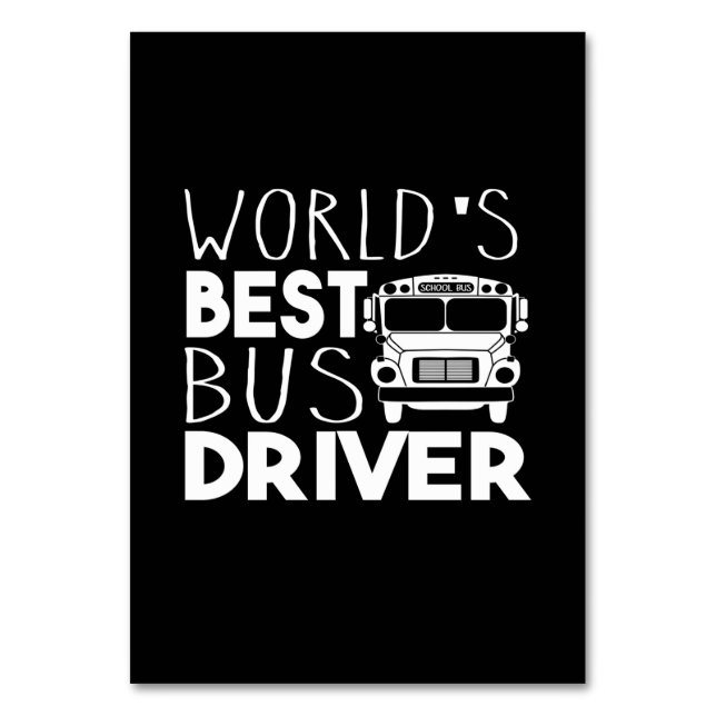 Numeração De Mesa World's Best Bus Driver (Frente)