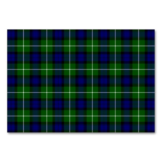 Numeração De Mesa Xadrez azul-tartan (Frente)