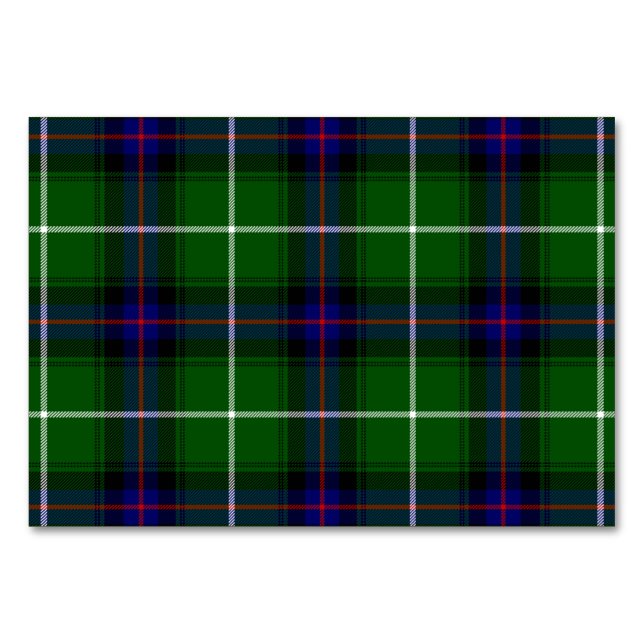 Numeração De Mesa Xadrez azul verde MacDonald tartan (Frente)