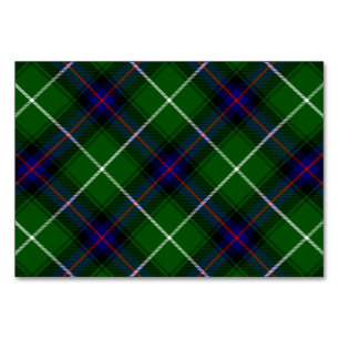 Numeração De Mesa Xadrez azul verde MacDonald tartan