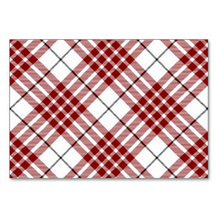 Numeração De Mesa Xadrez branca-tartana