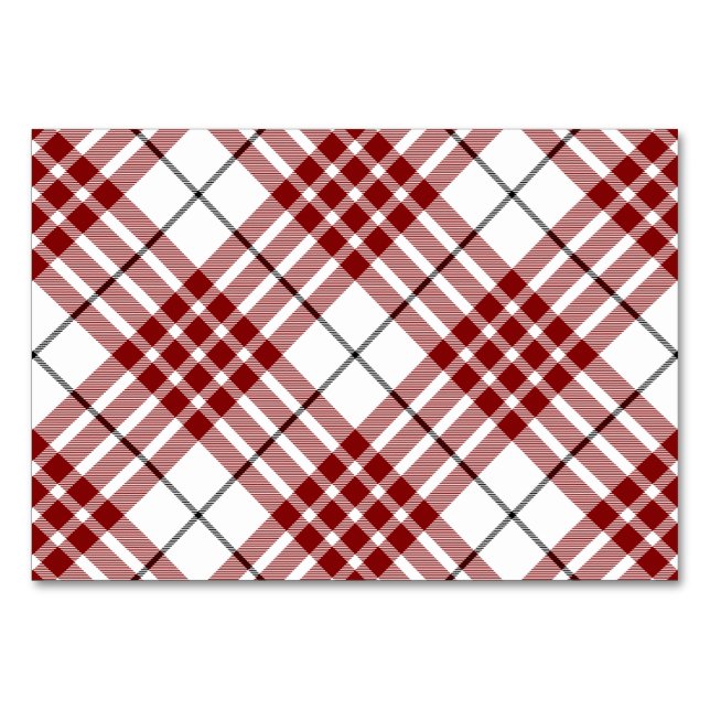 Numeração De Mesa Xadrez branca-tartana (Frente)