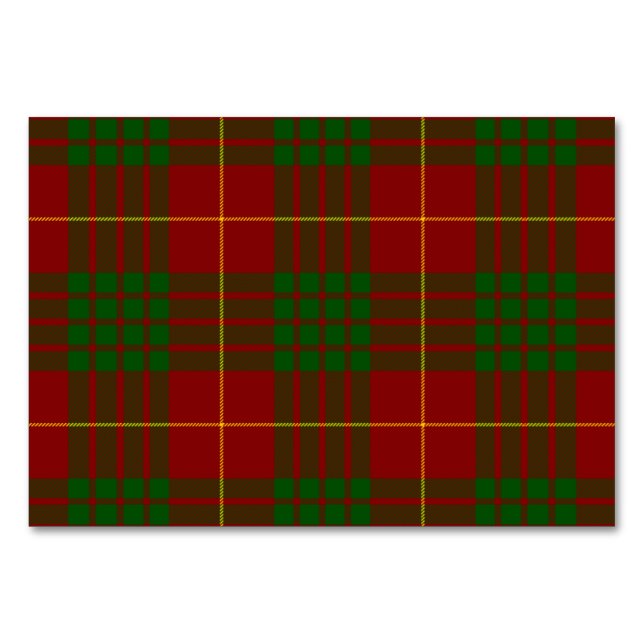 Numeração De Mesa Xadrez verde-tartan (Frente)
