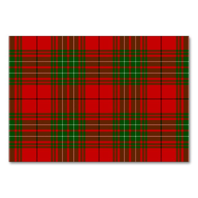 Numeração De Mesa Xadrez verde-vermelha Comyn tartan (Frente)