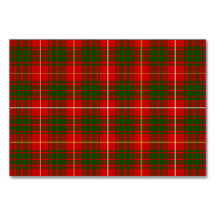 Numeração De Mesa Xadrez verde vermelho tartan Bruce