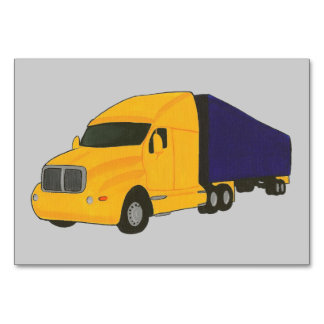 Numeração De Mesa Yellow Blue Truck Reading Flashcards for Adults