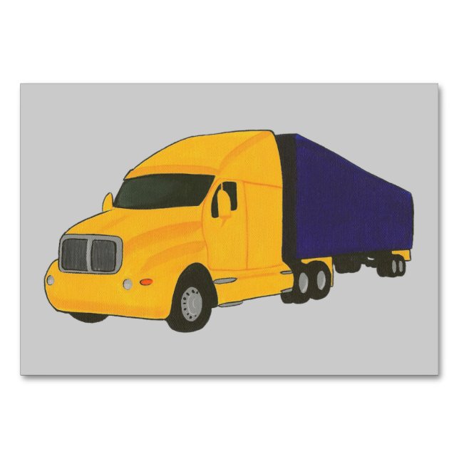 Numeração De Mesa Yellow Blue Truck Reading Flashcards for Adults (Frente)