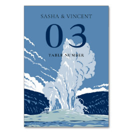 Numeração De Mesa Yellowstone National Park Wedding Retro