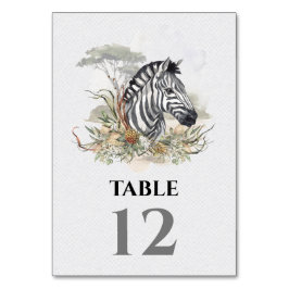 Numeração De Mesa Zebra Tropical Safari Jungle