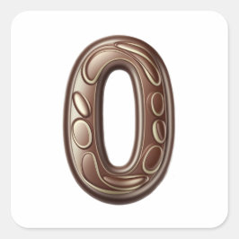 Número 0: Adesivos de chocolate