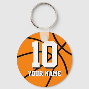 Número 10 chaveiros de basquete   Personalizável