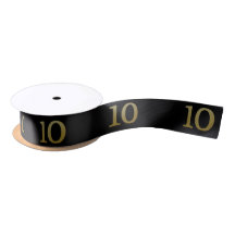 Número 10 Faixa de Opções de Satin