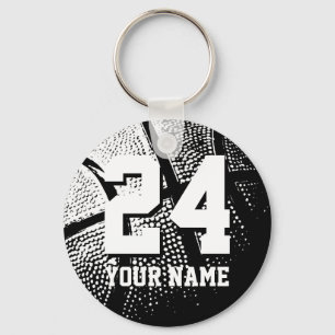 Número 24 chaveiros de basquete   Personalizável