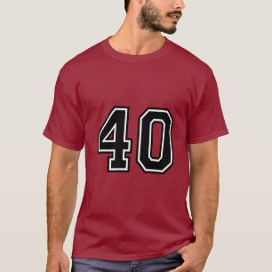 Número 40 Camisa Esportiva Varsity 40º Aniversár