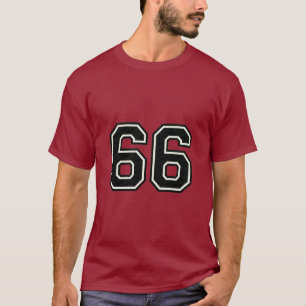 Número 66 Camisa Esportiva Universitária 66º Ani