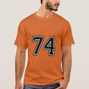 Número 74 Camisa Esportiva Varsity 74º Aniversár