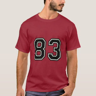 Número 83 Camisa Esportiva Varsity 83º Aniversár
