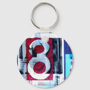 "Número 8" chaveiro