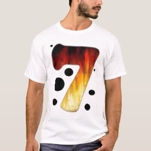 Número afortunado camisa #7 de sete T