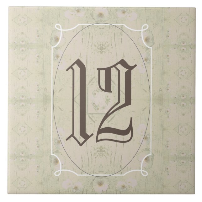 Número da Câmara Floral Antiquada de Madeira (Frente)