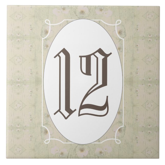 Número da Câmara Floral Antiquada de Madeira (Frente)