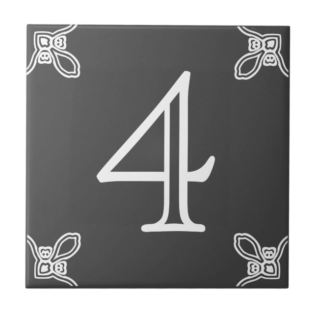 Número da Casa - Branco Espanhol na Azulejo da Cin (Frente)