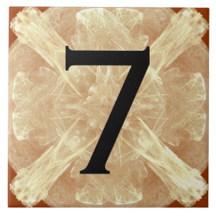 Número da casa com o azulejo do laço do vintage