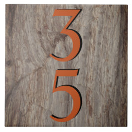 Número da Casa da Pedra de Cobre Duplo #s Vertical