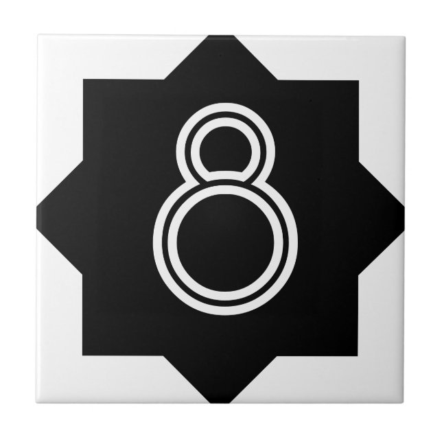 Número da estrela do art deco (Frente)