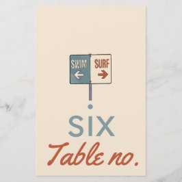 número da mesa de casamento com animais do oceano