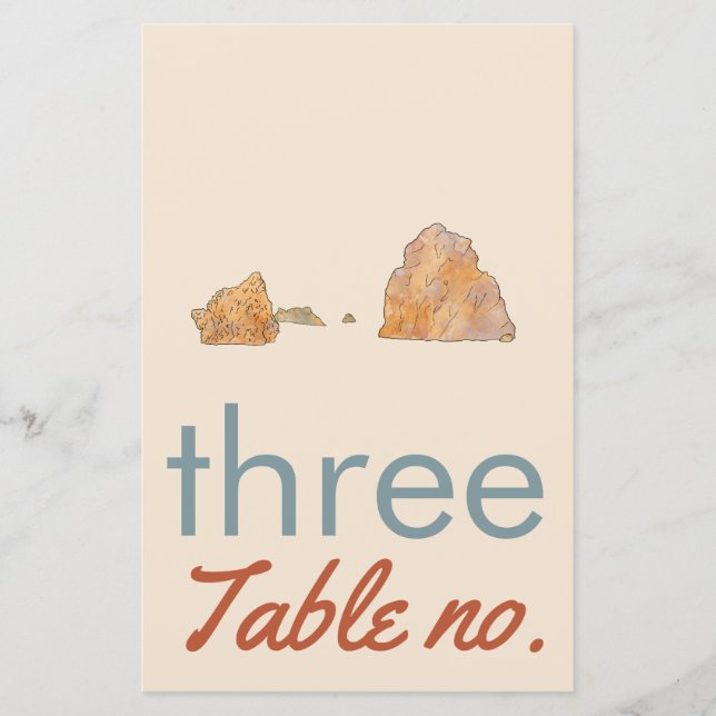 número da mesa de casamento com animais do oceano  (Frente)