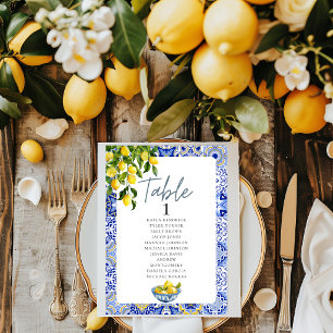 Número da Mesa de Casamento com Limão Gráfico Susp