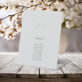 Número da mesa de casamento mínima elegante