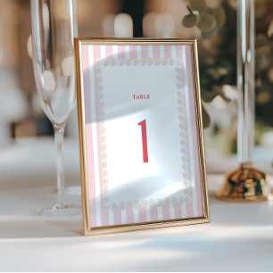 Número da mesa de casamento no destino tropical