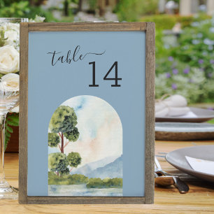 Número da Mesa de Casamento no Lago Evergreen