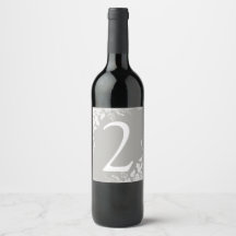Número da Mesa na Etiqueta de Vinho | Vinhedo (Cin