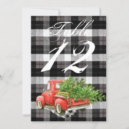 Número da Tabela 5x7 Cartão XMAS Caminhão Baffalo