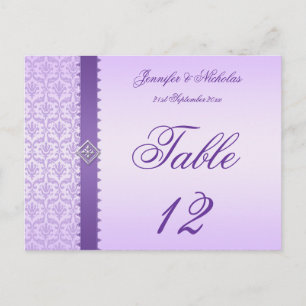 Número da Tabela Cartão Postal Damasco Lilac & F