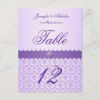 Número da Tabela Cartão Postal Damasco Lilac & Fit