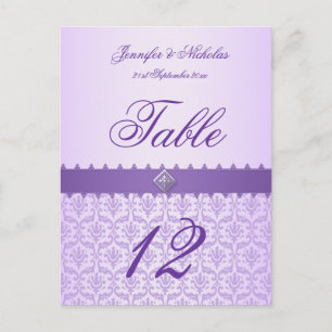 Número da Tabela Cartão Postal Damasco Lilac & Fit