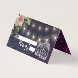 Número da Tabela Casada Escort Mason Jar Purple Li