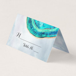 Número da Tabela Casada Escort Teal Dourado Agate