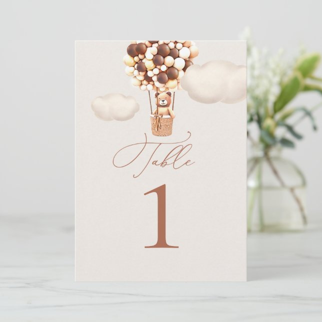 Número da Tabela de Balões de Urso (Em pé/Frente)