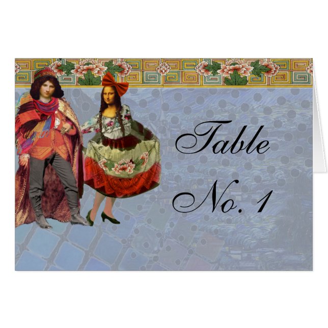 Número da Tabela de Casamento Cartões de Local Eng (Frente horizontal)