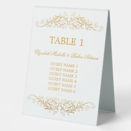 Número da Tabela de Casamento com Lista de Convida